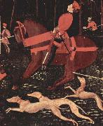 paolo uccello Portion of Paolo Uccello The Hunt France oil painting artist